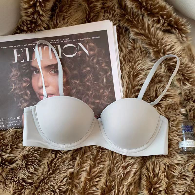 Women's Fashion Simple And Seamless All-match Gathered Without Trace Bra