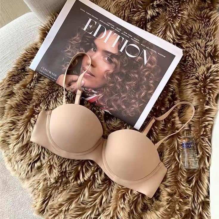 Women's Fashion Simple And Seamless All-match Gathered Without Trace Bra